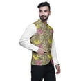 thumbnail image 3 of Atasi Watercolor Casual Jacket For Men Printed Nehru Jacket Mens Wedding Indian Waistcoat Mandarin Blazer-XX-Large, 3 of 6