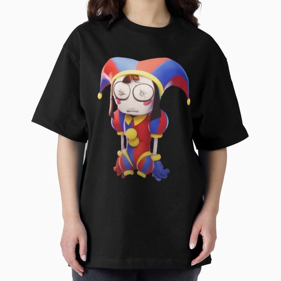 T-Shirt Unisexe Pomni Stunned Expression Numérique Circus Jester Character Design U00432, jusqu'à la Taille 5TG