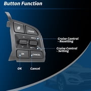 Unique Bargains Steering Wheel Cruise Control Switch Button Right Side for Hyundai Tucson 2016-2018 Replace No.96720-D32004X/96720-D3200