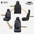 thumbnail image 7 of FLORICH Car Seat Covers Front, Luxury Nappa Leather Seat Covers, Breathable and Waterproof, Automotive Seat Covers Universal for Most Cars, Black, 7 of 7