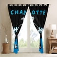 thumbnail image 4 of Erosebridal Sports Curtains 42x90 inch,Football Helmet Curtains Drapes,Blue Black Blackout Curtains,American Football Window Treatments 2 Panels for Bedroom Decor(Charlotte), 4 of 6