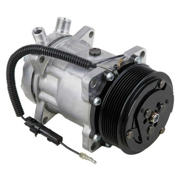 AC Compressor & 119mm 8 Groove A/C Clutch Replaces Sanden SD7H13 SD7H15 4711 8026 7492 7890 w/ 12v Clutch Switch - BuyAutoParts
