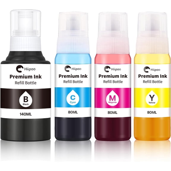 Hiipoo Pigment Ink Refill Bottle ET-5850 ET-5880 ET-5170 ET-16600 ET-16650 ST-C8000 Printers