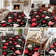 thumbnail image 5 of Valentines Area Rugs 8'x10', Washable Small Throw Rugs for Living Room Patio, Pink Red Love Heart Green Botanical Black Indoor Outdoor Rug Non-Slip Low Pile Carpet Runner Reversible Floor Mats, 5 of 8