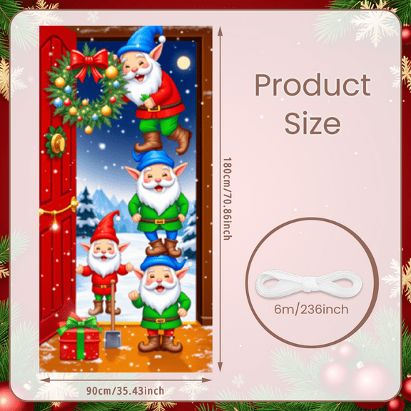 Christmas Theme Elf Banner Winter Scene Decorative Design Holiday Decoration for Christmas Party Winter Celebration Holiday Event
