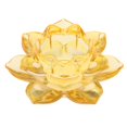thumbnail image 2 of Candelabros con forma de flor de material cristal de loto Adornos religiosos budistas ( seleccionables) Ámbar BLESIY Candelabros de cristal, 2 of 8
