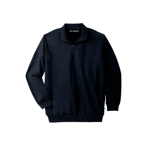 KingSize Men's Big & Tall Quarter Zip-Front  Fleece Jacket