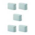 thumbnail image 2 of Ruiboury Portable And Versatile Trash Bin Lightweight For Any Occasion Plastic Portable Table Waste Dustbin Plastic Desktop light blue 5Set, 2 of 6