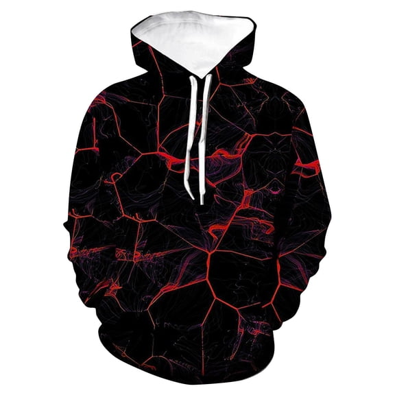 Mens Hoodies Baggy Cold Weather Black Sweatshirt Men Long Sleeve Drawstring Hood Kangaroo Pocket Red 4XL