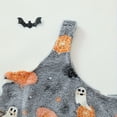 thumbnail image 4 of Dagaeig Halloween Pajama Set Women's Pajamas Set Black Halloween Print Spaghetti Strap Soft Breathable Sleepwear|Grey L, 4 of 9