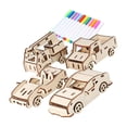 thumbnail image 1 of HILABEE Model Car Kits with Colored Markers Activity Assembly Construction Kit Toy 4 Set, 1 of 8