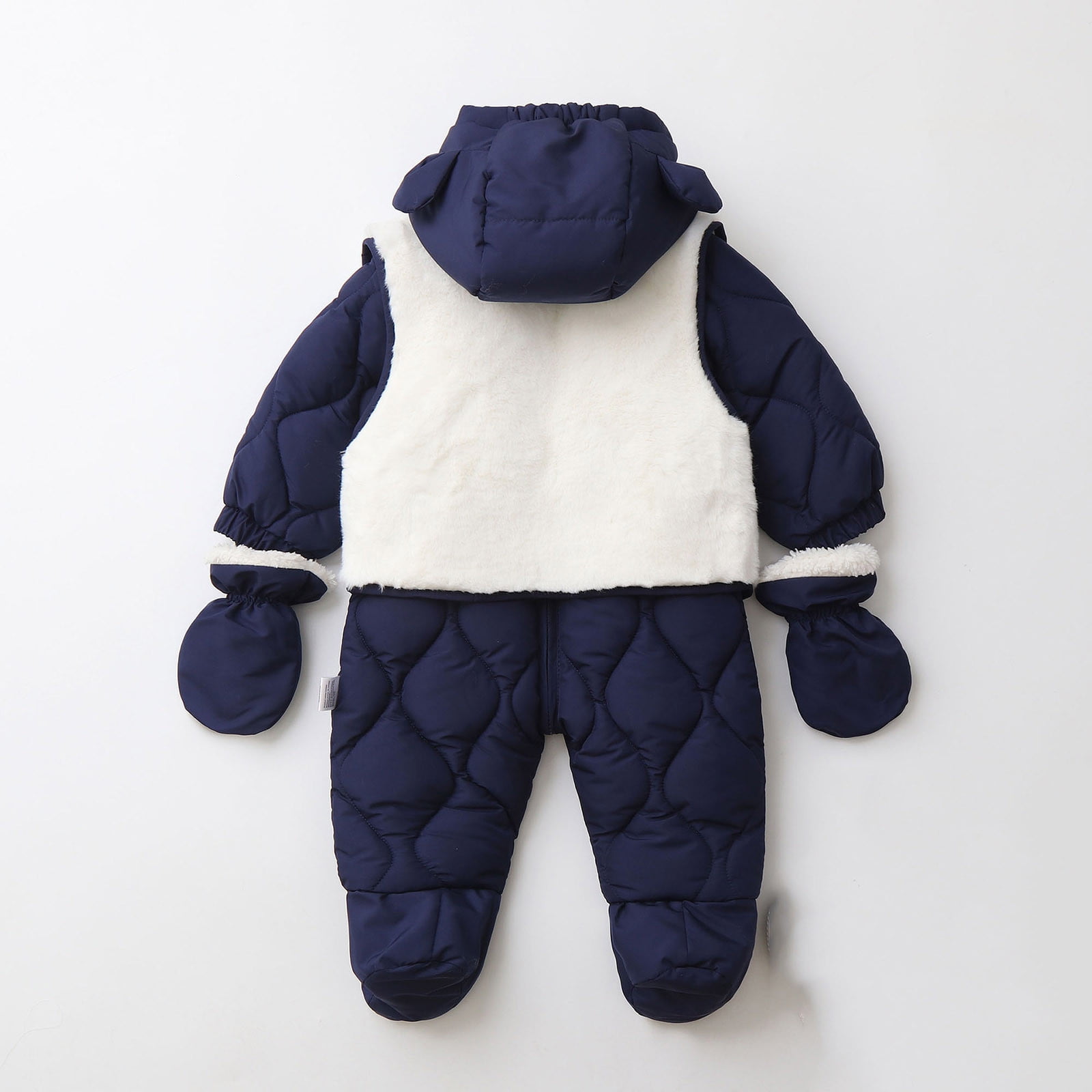 RMGVDSD Infant Baby Winter Snowsuit Coat Romper Thermal Insulated Soft Hooded Footed Onesie Outwear Warm Jumpsuit Bodysuit For Girl Boy Hallowmas Vintage 9-12 Months