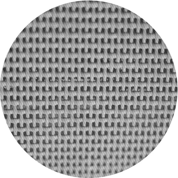 Ahgly Company Machine Washable Indoor Square Transitional Gray Cloud Gray Area Rugs, 3' Square