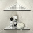 thumbnail image 3 of Bernkot Corner Shower Shelves 10" Polished 304 Stainless Steel Recessed Shelf for Bathroom, Grout in Shelf for Tiled Wall 2 Pack, 3 of 5