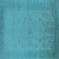 thumbnail image 1 of Ahgly Company Indoor Square Oriental Light Blue Industrial Area Rugs, 6' Square, 1 of 4