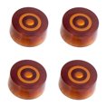 thumbnail image 1 of 4pcs Speed Control Guitar Knobs Multi Color LP Electric Guitar Volume Tone Knob Top Hat Musical Instruments Guitars Parts Brown, 1 of 6