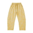 thumbnail image 4 of Inleife Women's Gingham Checkered Relaxed Pants Drawstring Elastic Waist Lounge Trousers with Pockets, 4 of 6