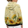 thumbnail image 4 of SCRAWLGOD Music Sunflower Women Hoodies Pullover Trendy Fall Outfits for Women Picnic Long Sleeve Hoodie Women Trendy Comfortable Womens Hooded Sweatshirt Size XS, 4 of 6