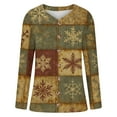 thumbnail image 4 of Christmas Sweaters for Women Plus Size Holiday Graphic Button Up Cardigans Winter Warm Cozy Knit Sweater Coats (M, Red), 4 of 5