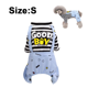 thumbnail image 2 of Ropa para perros a rayas mono cachorro camisa, lindo perro pijamas mono abrigo mono mono suave comodidad, 2 of 5