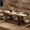 Walnut, variant on TacleeKii 71" Farmhouse Dining Table for 6-8 People, Large Wood Kitchen Table with Thick Top, Heavy Duty Rectangular Dining Room Table, Black