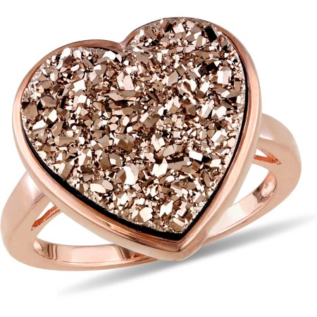 Tangelo 2 Carat T.g.w Druzy Rose Rhodium