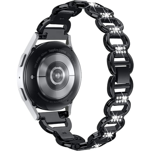 REQO Band for Garmin Vivoactive 6 5 3/Venu 2 Plus/Venu Sq 2/Venu/Venu Sq/Vivoactive 3 for Women 20MM Bling Dressy Watch Bands Crystal Diamond Wristband Metal Bracelet Strap Jewelry Watch Band