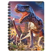 3D LiveLife Jotter - T-Rex Attack from Deluxebase. Lenticular 3D Dinosaur 6x4 Spiral Notebook with plain recycled paper pages. Artwork licensed from renowned artist David Penfound