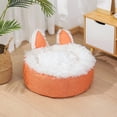 thumbnail image 3 of Cesta para mascotas, cama suave para gatos, cama redonda para perros, cama de felpa de 35 cm, cama para mascotas para dormir y descansar en invierno (gris) ER, 3 of 4
