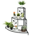 thumbnail image 3 of Kadyn Raised Garden Stand, Horticulture Flower Rack, Planter Shelf, 3 Tier Floral Corner Metal Plant Pot Rack, 3 of 8