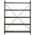thumbnail image 2 of vidaXL 5-Tier Bookcase Black 55.1"x11.8"x70.9" Solid Mango Wood, 2 of 10