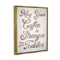 thumbnail image 4 of Stupell Industries Strong Coffee Vintage Grain Pattern Kitchen Typography Graphic Art Metallic Gold Floating Framed Canvas Print Wall Art, Design by Daphne Polselli, 4 of 5