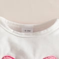 thumbnail image 5 of masbird Baby Girl Clothes Set Little Girl Ruffle Romper Top Camouflage Pants Newborn Infant Baby Girl Outfit,Pink,6-9 M, 5 of 9