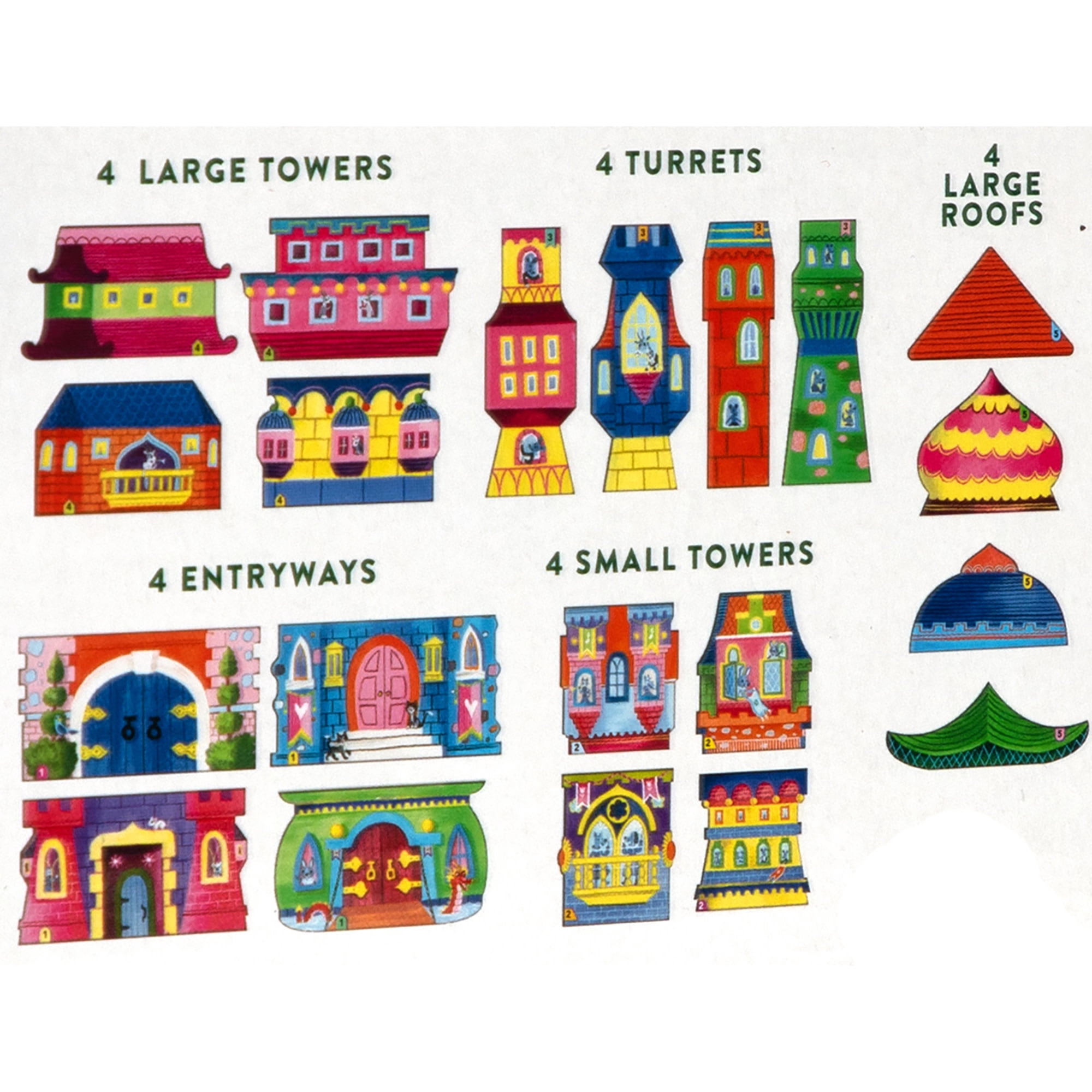 eeBoo Roll For The Castle Dice Game, Ages 4+, For 1-4 Players - Develops Matching Skills And Imaginative, Screen-Free Play, 10-15 Minute Playtime