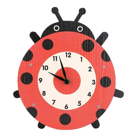Tooarts Cartoon Animal Clock Swinging Ladybug Clock Mdf Wooden Wall Clock Clock For Kids Room Living Room Home Decor Easy To Install One Battery Operated Not Include Walmart Canada