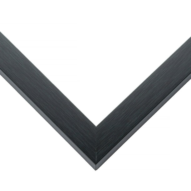 19x29 Frame Black Charcoal Grey Wood Textured Picture Frame | 0.75