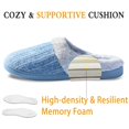 thumbnail image 5 of HOMEHOT Womens Fuzzy Slippers Plush Lined Memory Foam Slippers Chenille Scuff Slippers for Women Slip on House Shoes Adult Blue Size 8 Female, 5 of 6