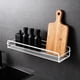 thumbnail image 5 of Estante De Pared Rectangular De Metal Para Baño, Sin Taladro, Organizador Multiusos Para Artículos De Tocador, Ducha, Cocina, Ahorra Espacio, Blanco, 26.5x10.5cm (1 Unidad) Rkxzt, 5 of 8