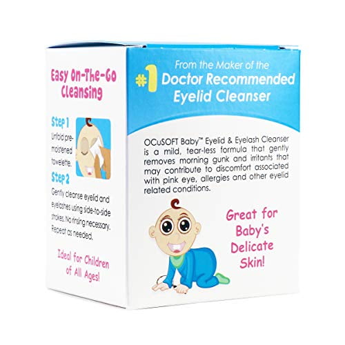 OCuSOFT Baby Eyelid and Eyelash Cleanser, PreMoistened Towelette, 20