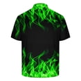 thumbnail image 4 of WAENQINLA Golf Shirts for Men Fashion Flame 3D Printed Lapel Collared Shirt with Button Casual Short Sleeve Pullover Tops, 4 of 5