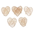 thumbnail image 1 of 5 bolas de mimbre de ratán para centros de mesa de boda, en forma de ellas Corazón Natural 5 Piezas, 1 of 7