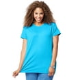thumbnail image 1 of Just My Size T-Shirt Col Rond à Manches Courtes en Jersey de Coton pour Femmes, 5X, Bleu Process, 1 of 1