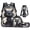 Black Cat, variant on Ice and Fire Basketball School Backpack Set 4Pcs with Portable Lunch Bag Multifunctional Pencil Case Water Bottle Bag Carrier Suitable for Elementary Middle School