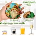 thumbnail image 2 of Coasters Set of 6, Gnome with Sunflowers Truck Coasters with Holder Cotton Woven Drink Coasters Set Cup Coasters for Coffee Table Coasters for Drinks Absorbent Home Decor Aesthetic, 2 of 7