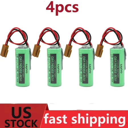 4x FANUC BATTERY A98L-0031-0012 for SANYO CR17450SE-R 3V PLC INDUSTRIAL BATTERY US STOCK