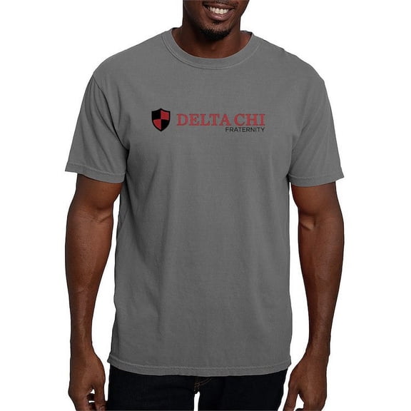 CafePress - Delta Chi Black And Red Fraternity Logo T Shirt - Mens Comfort Colors Shirt