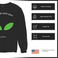 thumbnail image 6 of Alien Eyes Sweatshirt Funny Space UFO Hunter Believe Flying Saucer Universe July 2 World UFO Day Stay Weird Crewneck, 6 of 7