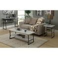 thumbnail image 4 of HomeStock Earthy Elements Coffee Table, 30" W x 52" L x 20" H, Modern Design with Slate Gray Metal Frame, Additional Display Shelf, 4 of 4