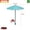 Blue, variant on JZCHUNTOY Floral Pattern Sun Umbrella 1 Piece, UV Protection Parasol with Plant Design, Lightweight and Waterproof Outdoor Umbrella