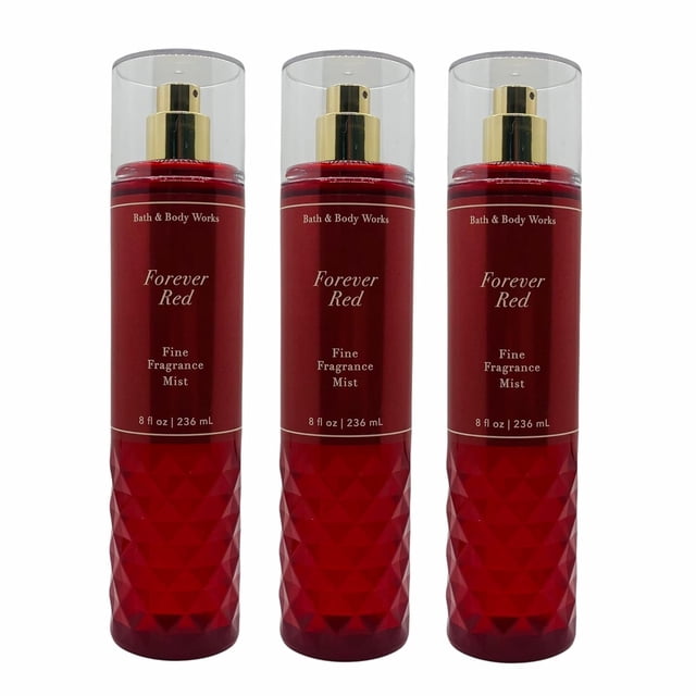 Fine Fragrance Mist Bath & Body Works Forever Red, 236 ml, paquete de 3